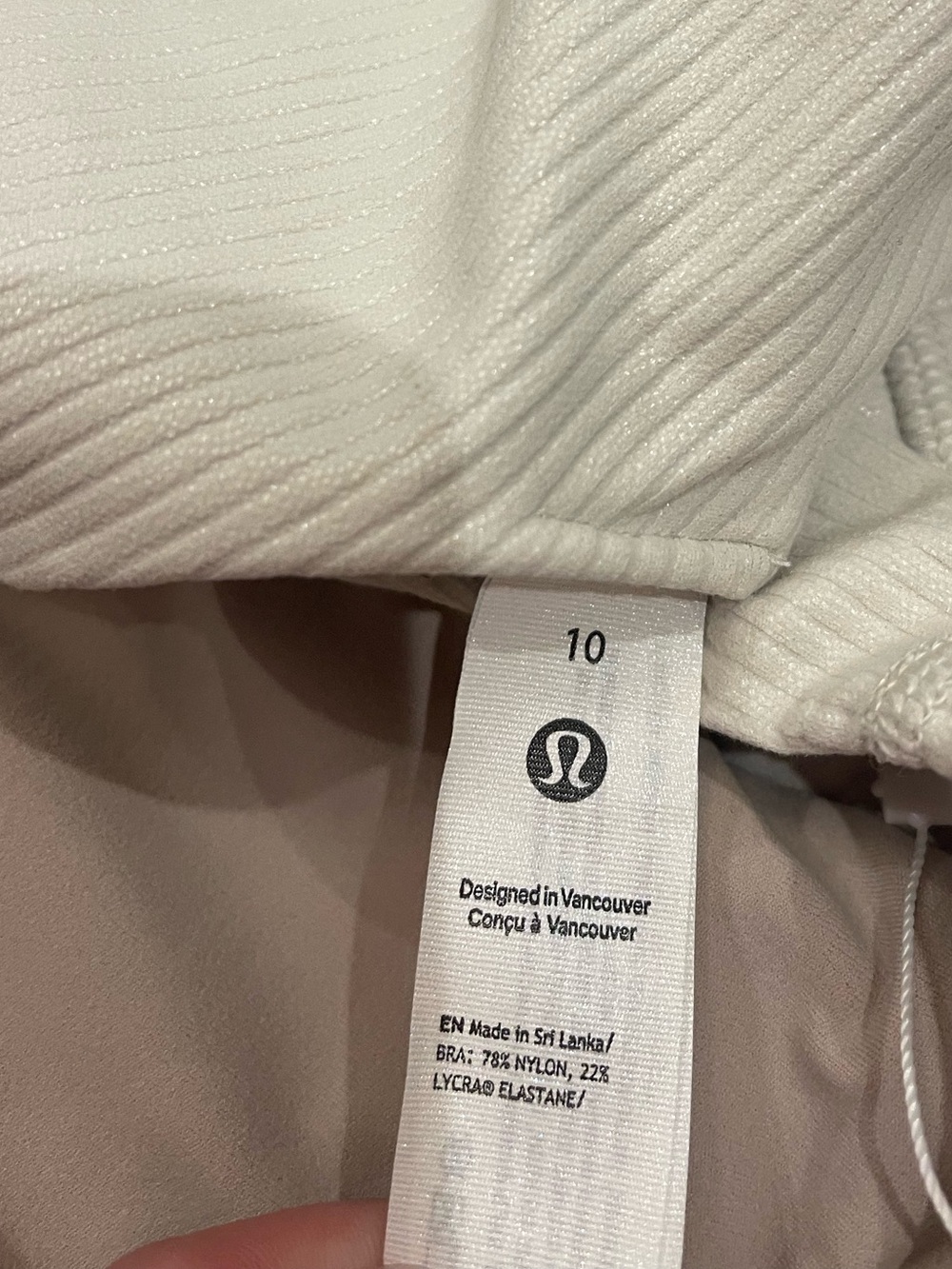 Lululemon Align Asymmetrical Ribbed Bra *Light Support A/B Cup Shine Size 10 NWT - Picture 6 of 9